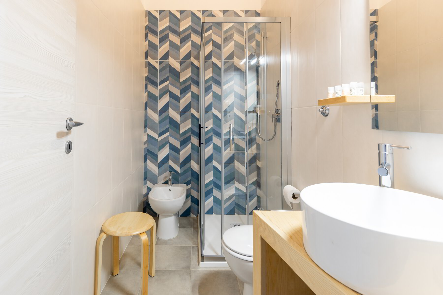 Bagno privato di una camera di Casa Marmida